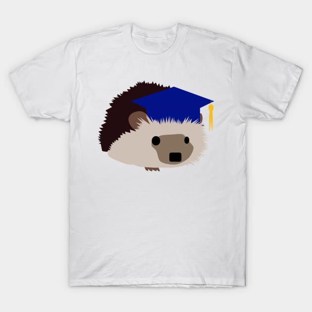 Graduation Hedgehog - Blue Cap T-Shirt by Rvgill22